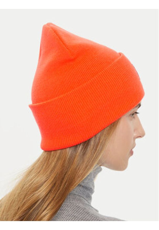 CAT Footwear Czapka Label Cuff 1090026 Pomarańczowy. Kolor: pomarańczowy. Materiał: akryl