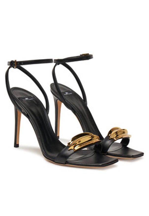 Elisabetta Franchi Sandały SA-45L-52E2 Czarny. Kolor: czarny. Materiał: skóra