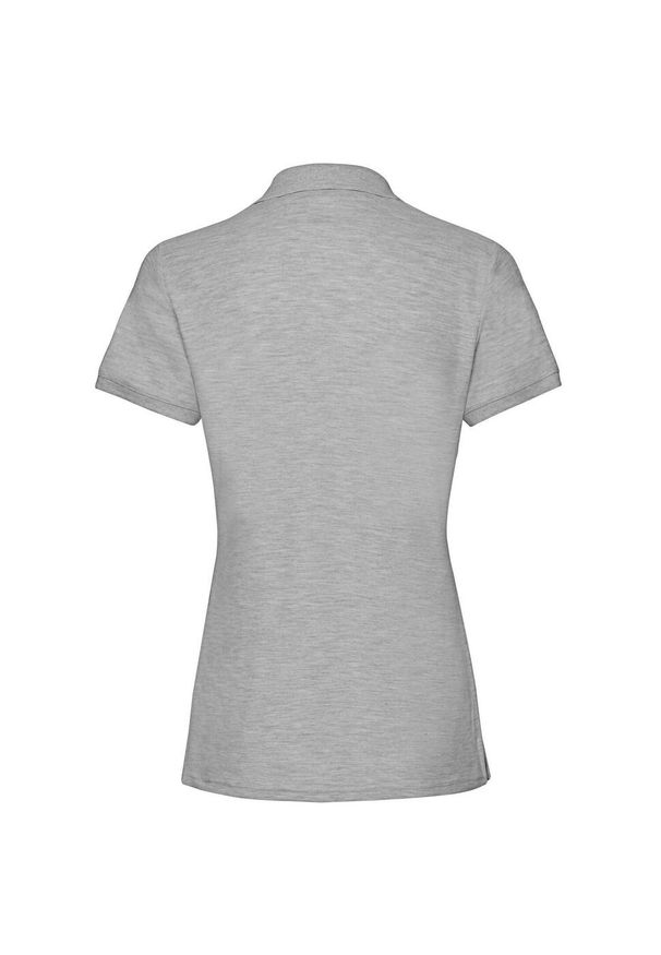 FRUIT OF THE LOOM - Damska Koszulka Polo Premium Plain. Typ kołnierza: polo. Kolor: szary