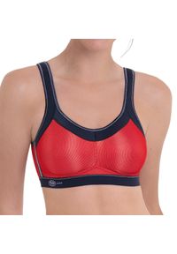 ANITA ACTIVE - Stanik do biegania Momentum z wysoki poziomem podtrzymywania. Kolor: czerwony. Materiał: poliester, elastan, poliamid. Sport: bieganie