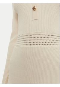 Morgan Sukienka dzianinowa 242-RMBROOK Écru Slim Fit. Materiał: wiskoza #4