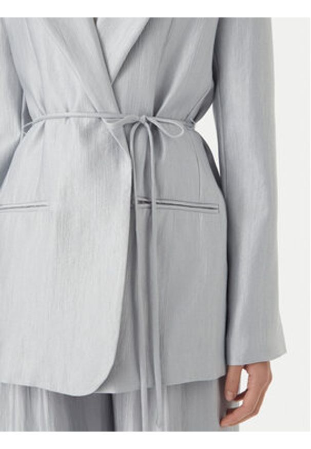 Eleh Marynarka SS260402 Błękitny Relaxed Fit. Kolor: niebieski. Materiał: wiskoza