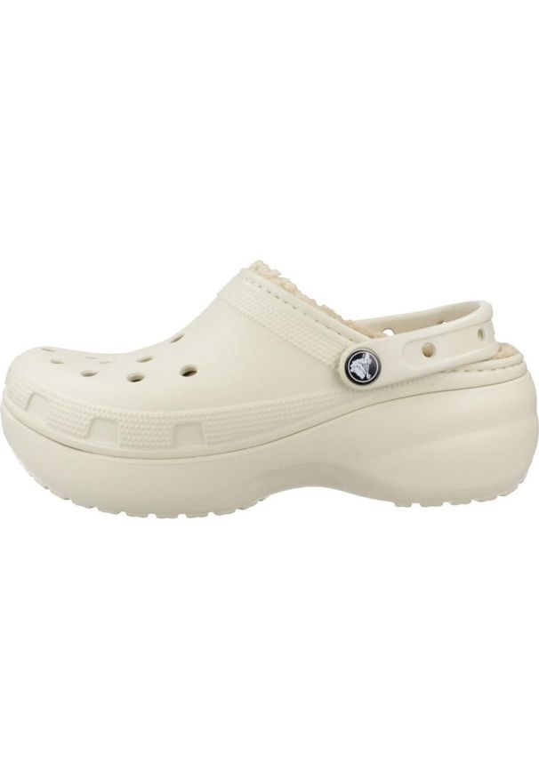 Tenisówki Crocs Model Lined Clog Kolor Beżowy. Kolor: biały. Styl: sportowy