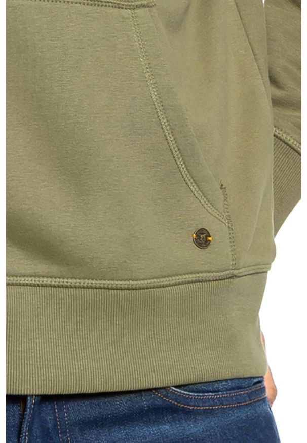 Mustang - MUSTANG BLUZA Bennet H Logo BURNT OLIVE 1008008 6358. Typ kołnierza: kaptur