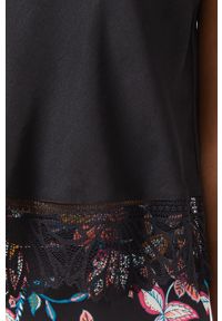 Etam - Top piżamowy Karma. Kolor: czarny. Materiał: materiał, dzianina, poliamid, elastan, poliester, koronka. Wzór: gładki #2