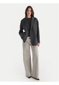 ViCOLO Płaszcz wełniany TF0005 Szary Regular Fit. Kolor: szary. Materiał: syntetyk #4