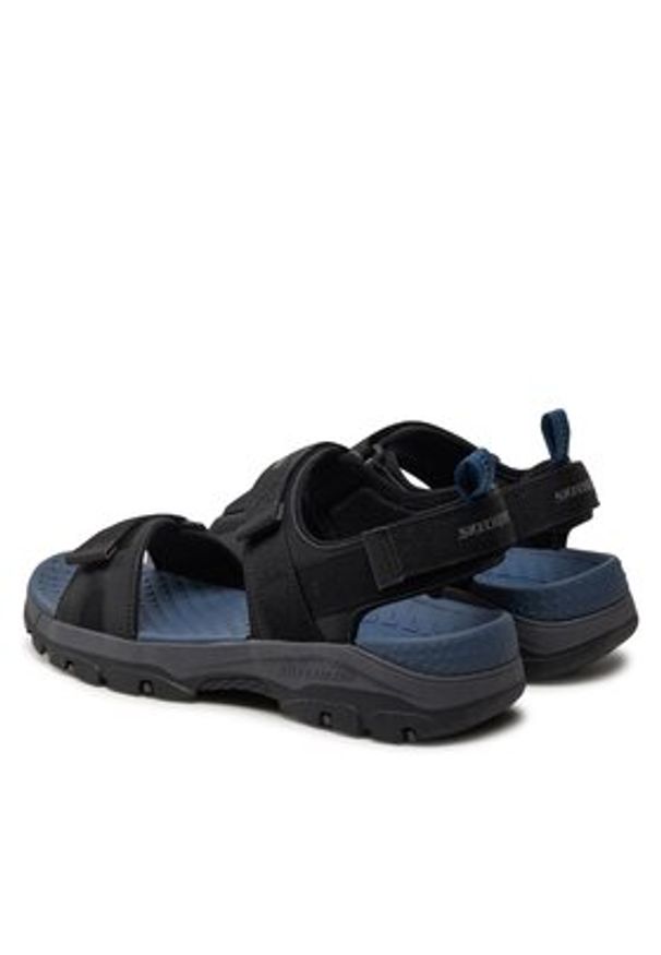 skechers - Skechers Sandały Tresmen-Ryer 205112/BLK Czarny. Kolor: czarny. Materiał: skóra