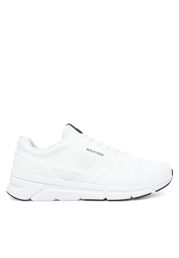TOMMY HILFIGER - Tommy Hilfiger Sneakersy Modern Comfort Run Knit FM0FM05524 Biały. Kolor: biały. Materiał: materiał. Sport: bieganie