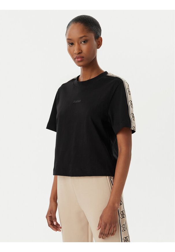 Guess T-Shirt V3RI08 I3Z14 Czarny Relaxed Fit. Kolor: czarny. Materiał: bawełna
