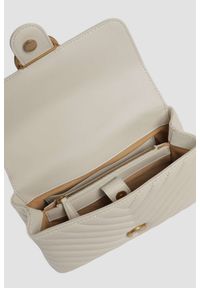 Pinko - PINKO Biała kopertówka Love Lady Puff Mini CL. Kolor: biały. Materiał: pikowane. Styl: casual, elegancki #6