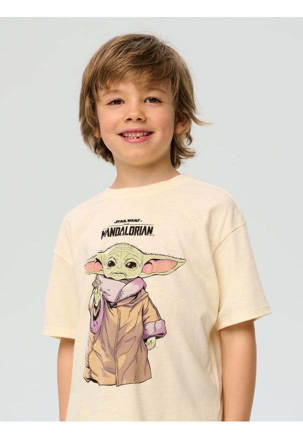 Sinsay - Koszulka Star Wars - kremowy. Kolor: kremowy. Wzór: motyw z bajki