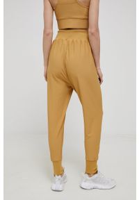 Eivy spodnie damskie kolor żółty gładkie. Kolor: żółty. Materiał: poliester, dzianina. Wzór: gładki #4