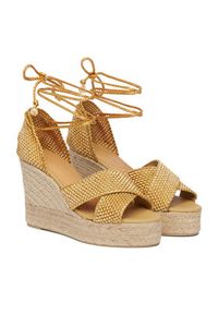 Castañer Espadryle Becca/8ED/298 Beżowy. Kolor: beżowy. Materiał: materiał #6