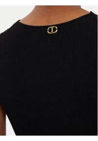 TwinSet - TWINSET Sukienka dzianinowa 242TP3190 Czarny Slim Fit. Kolor: czarny. Materiał: syntetyk, wiskoza #3