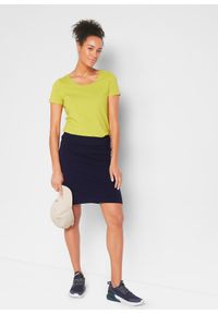 bonprix - Spódnica z dżerseju z kolarkami. Kolor: niebieski. Materiał: jersey. Styl: sportowy #3