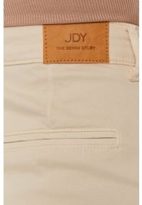 JDY - Jacqueline de Yong Spódnica mini prosta. Okazja: na co dzień. Kolor: beżowy. Materiał: bawełna. Styl: casual