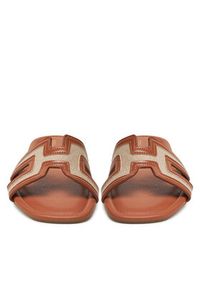 DeeZee Klapki R-28 Brązowy. Kolor: brązowy. Materiał: skóra #7