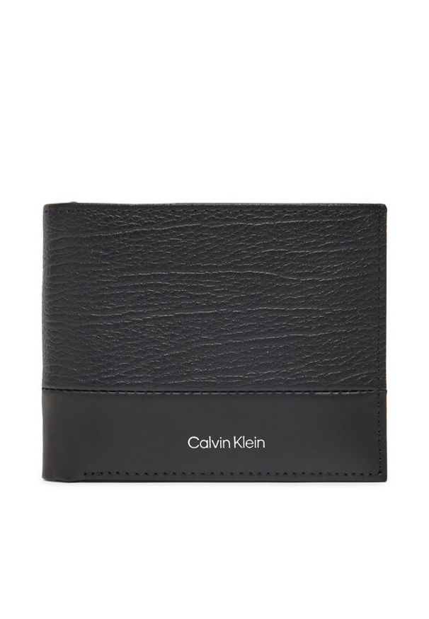 Calvin Klein Portfel męski Subtle Mix Bifold 5Cc W/Coin K50K512858 Czarny. Kolor: czarny. Materiał: skóra