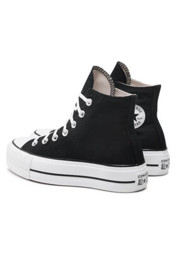 Converse Trampki Chuck Taylor All Star Lift Hi 560845C Czarny. Kolor: czarny. Materiał: materiał