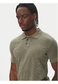 Lindbergh Polo 30-404263 Beżowy Relaxed Fit. Typ kołnierza: polo. Kolor: beżowy. Materiał: bawełna #3