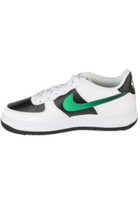Nike - Buty sportowe Sneakersy chłopięce, Air Force 1 LV8 2 GS. Kolor: czarny. Materiał: tkanina, materiał, syntetyk, skóra, guma. Model: Nike Air Force. Sport: turystyka piesza