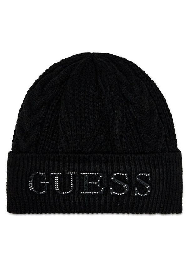 Guess Czapka W3BZ17 Z3360 Czarny. Kolor: czarny. Materiał: syntetyk