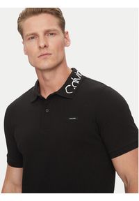 Calvin Klein Polo K10K114474 Czarny Regular Fit. Typ kołnierza: polo. Kolor: czarny. Materiał: bawełna #3