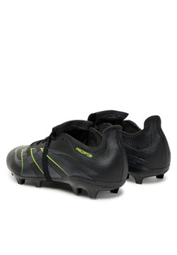 Adidas - adidas Buty do piłki nożnej Predator League Fold-Over Tongue JI1110 Czarny. Kolor: czarny. Materiał: skóra