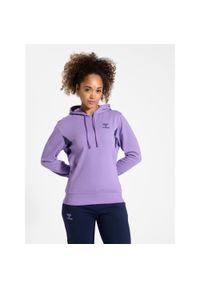 Sweatshirt bluza z kapturem dla kobiet Hummel HmlStaltic. Typ kołnierza: kaptur. Kolor: fioletowy. Materiał: materiał. Wzór: nadruk, jodełka. Sport: piłka ręczna #1
