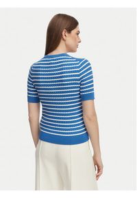 TOMMY HILFIGER - Tommy Hilfiger Sweter WW0WW49613 Niebieski Slim Fit. Kolor: niebieski. Materiał: bawełna #4