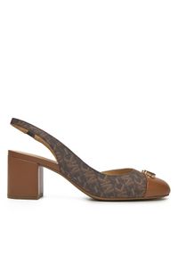 Michael Kors Sandały Perla Flex Toe Cap Pump 40R5PLMP1B Brązowy. Kolor: brązowy. Materiał: skóra