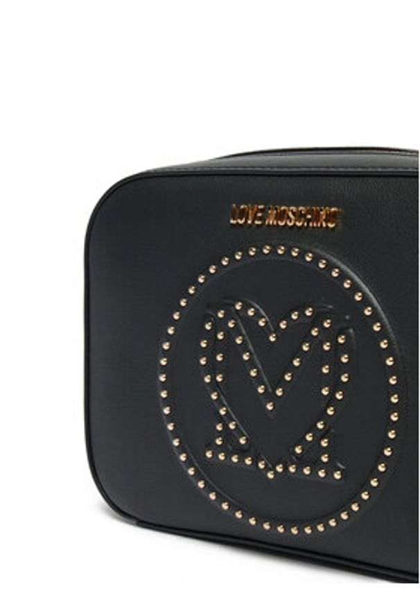 Love Moschino - LOVE MOSCHINO Torebka JC4068PP1ML1200A Czarny. Kolor: czarny. Materiał: skórzane