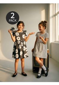 Sinsay - Bawełniane sukienki 2 pack - wielobarwny. Materiał: bawełna #1