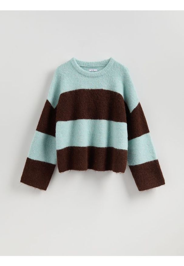 Reserved - Sweter z dodatkiem wełny - wielobarwny. Materiał: wełna