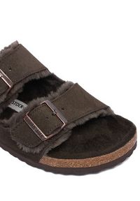 Birkenstock Klapki Arizona Shearling 1020528 Brązowy. Kolor: brązowy. Materiał: zamsz, skóra #4
