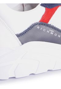 John Richmond Sneakersy "Sport" | 7001 B / Sport | Mężczyzna | Biały, Czerwony. Kolor: biały, wielokolorowy, czerwony. Materiał: materiał, syntetyk, skóra. Wzór: kolorowy #5