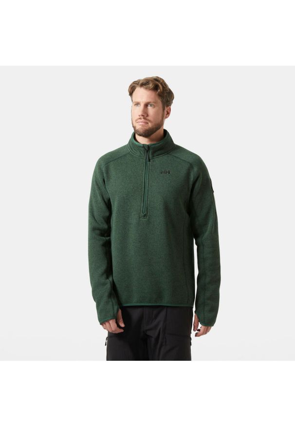 1/2 zip fleece Helly Hansen Varde 2.0. Kolor: zielony. Materiał: polar. Sport: turystyka piesza