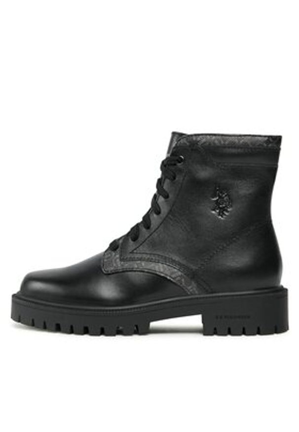 U.S. Polo Assn. Botki KARMA007 Czarny. Kolor: czarny. Materiał: skóra