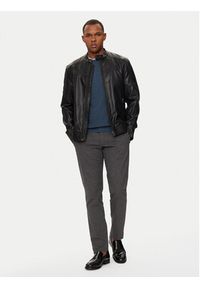 Sisley Kurtka z imitacji skóry 2KLSSN036 Czarny Slim Fit. Kolor: czarny. Materiał: skóra #5
