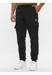 Adidas - adidas Spodnie dresowe adicolor Trefoil IP2755 Czarny Slim Fit. Kolor: czarny. Materiał: syntetyk, bawełna
