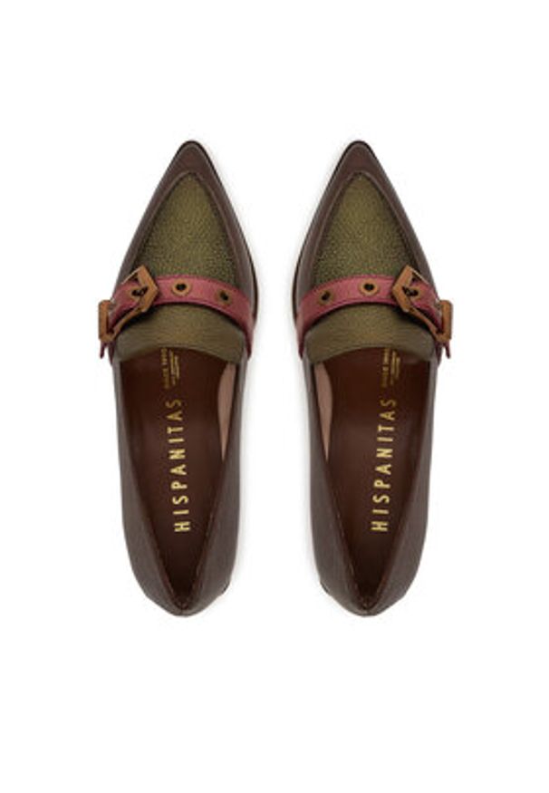 Hispanitas Półbuty CHI254262 Brązowy. Kolor: brązowy. Materiał: skóra