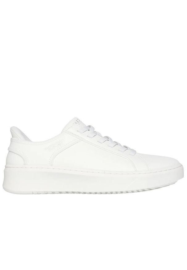 skechers - Buty męskie Skechers Slip-ins: Court Break Double Vented 183177WHT - białe. Okazja: na co dzień. Zapięcie: sznurówki. Kolor: biały. Materiał: materiał, syntetyk, guma. Szerokość cholewki: normalna. Model: Skechers Sport