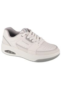 skechers - Buty sportowe Sneakersy męskie, Skechers Uno Court - Low-Post. Kolor: biały. Materiał: materiał, syntetyk, skóra. Szerokość cholewki: normalna. Sport: turystyka piesza