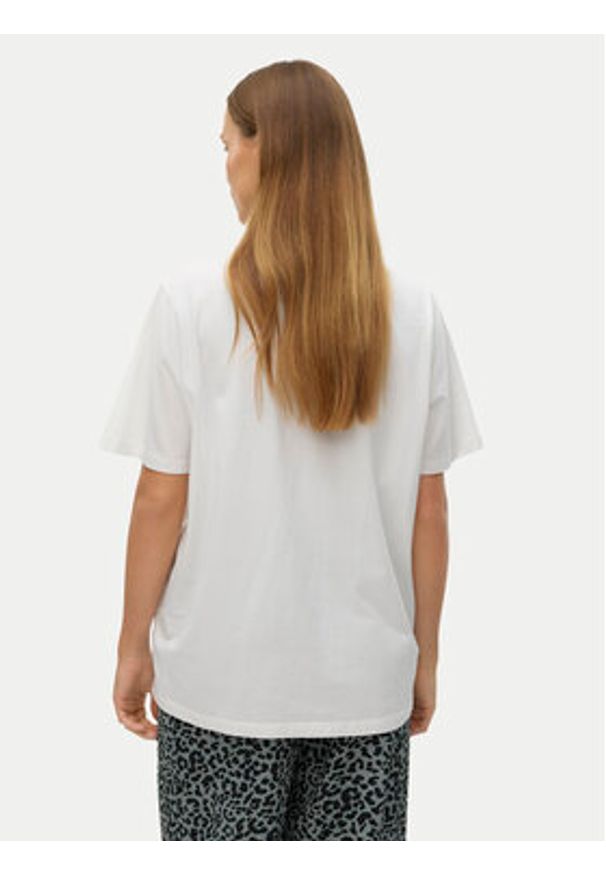 Vero Moda T-Shirt Halle 10321318 Biały Loose Fit. Kolor: biały. Materiał: bawełna
