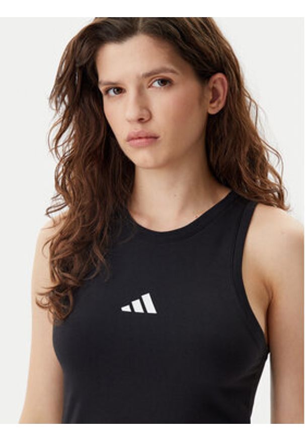 Adidas - adidas Sukienka codzienna Future Icons Small Logo JE0199 Czarny Slim Fit. Okazja: na co dzień. Kolor: czarny. Materiał: bawełna. Typ sukienki: proste. Styl: casual