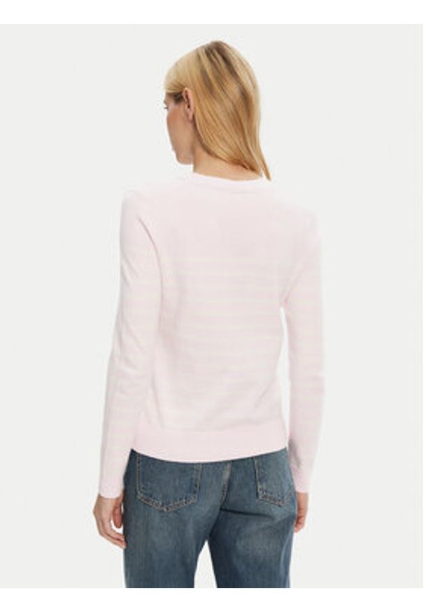 TOMMY HILFIGER - Tommy Hilfiger Sweter WW0WW44984 Różowy Regular Fit. Kolor: różowy. Materiał: syntetyk