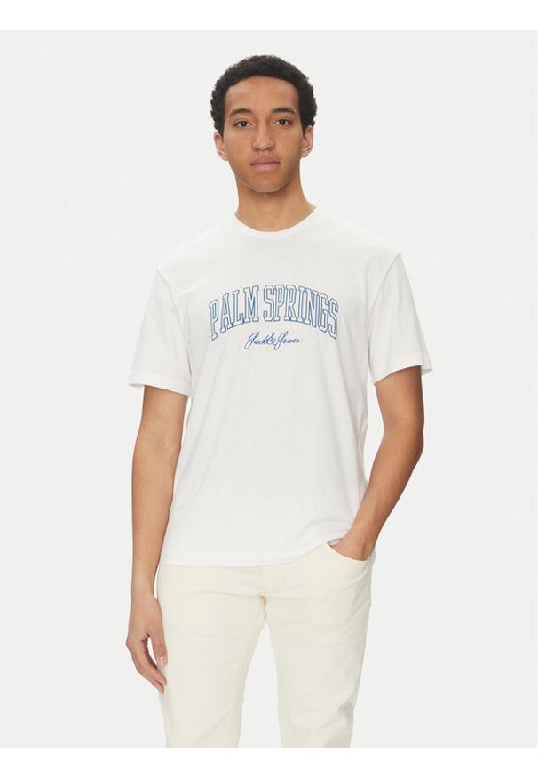 Jack & Jones - Jack&Jones T-Shirt Detroit 12268441 Biały Relaxed Fit. Kolor: biały. Materiał: bawełna