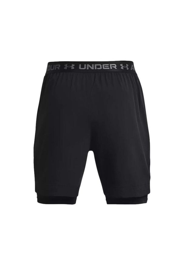 Spodnie treningowe męskie Under Armour 1373764002. Kolor: wielokolorowy, czarny, szary. Długość: krótkie
