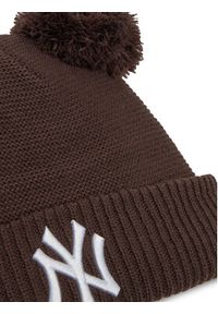 New Era Czapka New York Yankees Double Pom Knit Beanie 60580773 Brązowy. Kolor: brązowy. Materiał: akryl, materiał #6