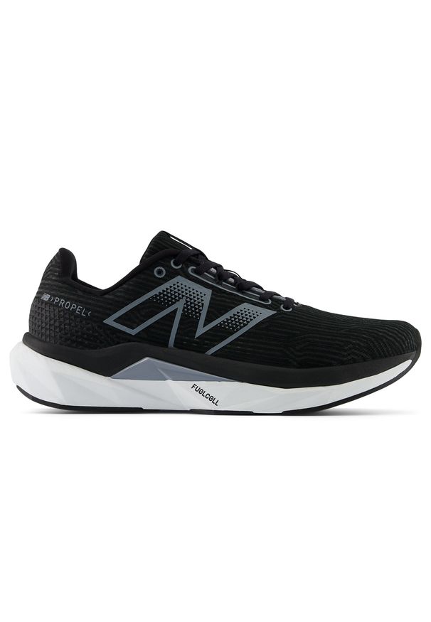Buty męskie New Balance FuelCell Propel v5 MFCPRLB5 – czarne. Okazja: na co dzień. Kolor: czarny. Materiał: guma, materiał, syntetyk. Szerokość cholewki: normalna. Sport: bieganie, fitness